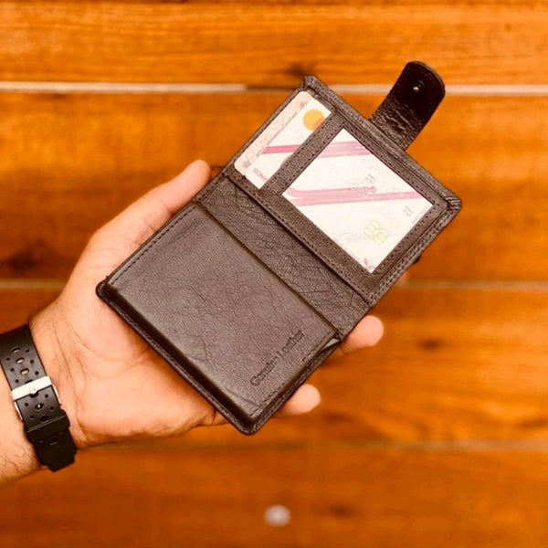 Most Demanded Classic Men's Genuine Card Pop-up High Quality Leather Wallet