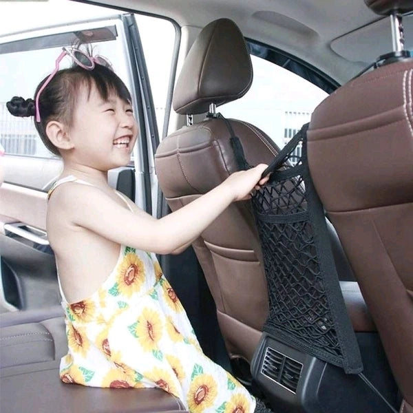 Car Mesh Organizer 3- Layer, Dog Net Between Car Seats,