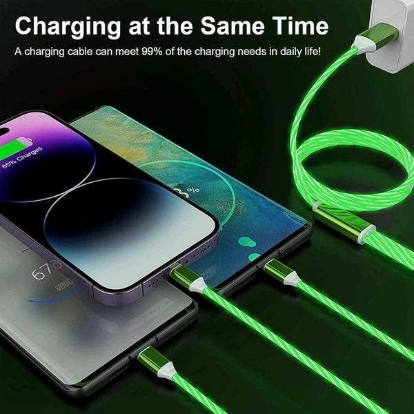3 in 1 Charging Cable Light Up Fast Charger