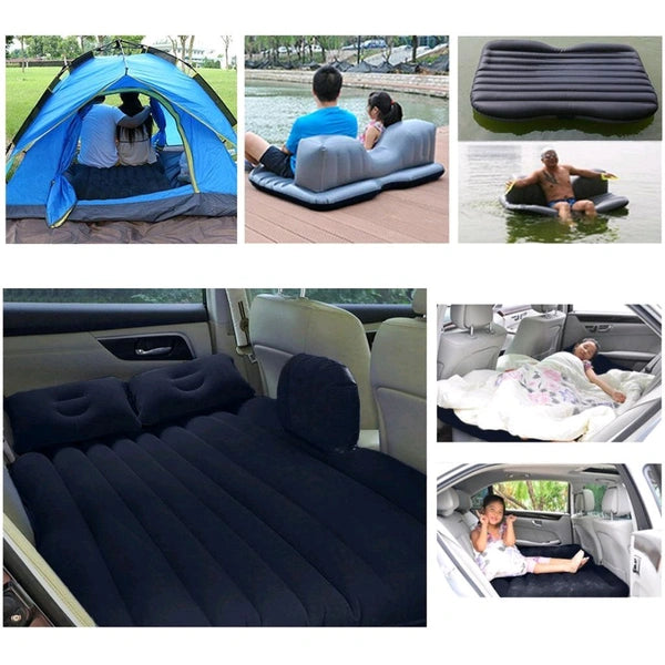 Car Inflatable Bed with 2 Pillows & Air Pump (Portable)