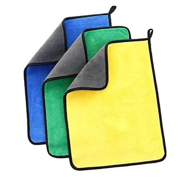 Microfiber Cleaning Towel 300 GSM Multicolor Thick Lint & Streak-Free Multipurpose Cloths
