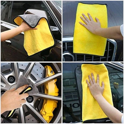 Microfiber Cleaning Towel 300 GSM Multicolor Thick Lint & Streak-Free Multipurpose Cloths