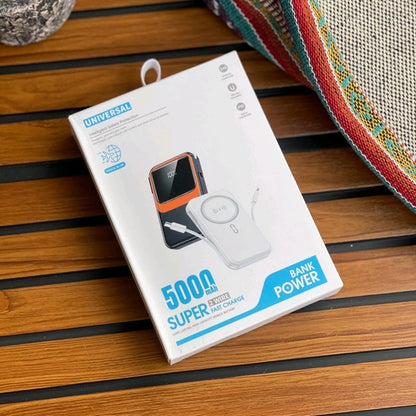 Universal 5000mAh Magnetic Wireless Power Bank – Ultra Portable