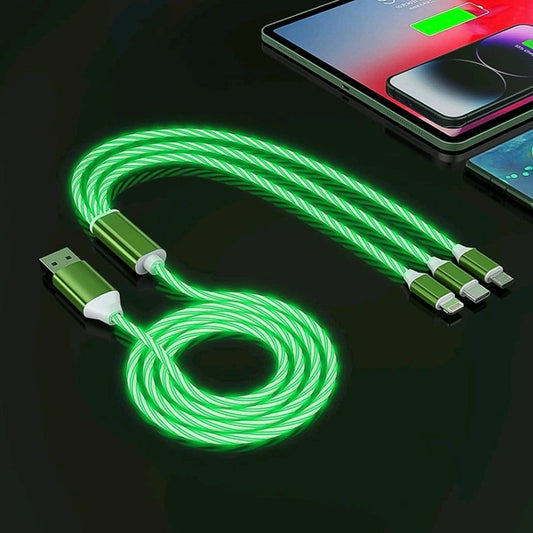 3 in 1 Charging Cable Light Up Fast Charger