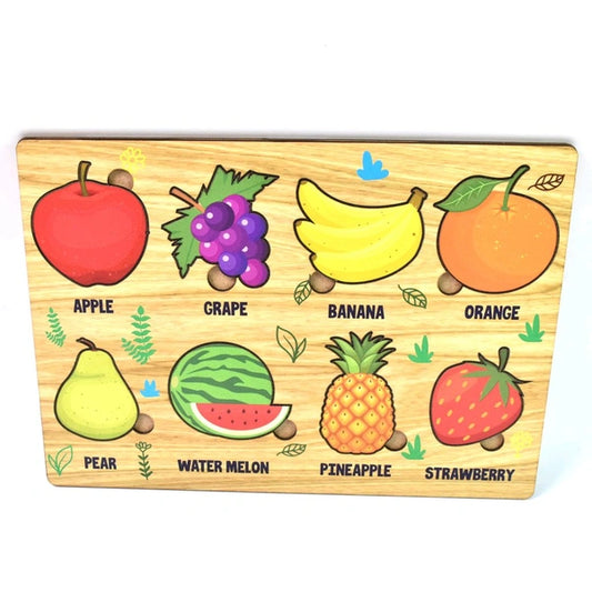 Wooden Puzzle Learning Educational Board of Fruits