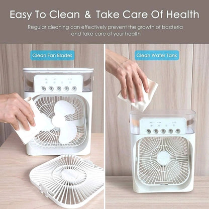 Portable Air Conditioner Fan 7 Color Changing Light