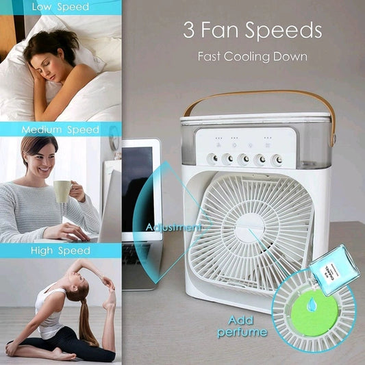 Portable Air Conditioner Fan 7 Color Changing Light