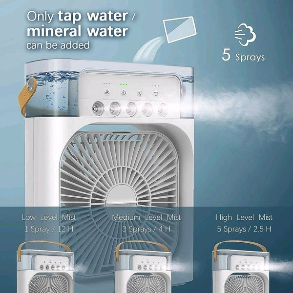Portable Air Conditioner Fan 7 Color Changing Light