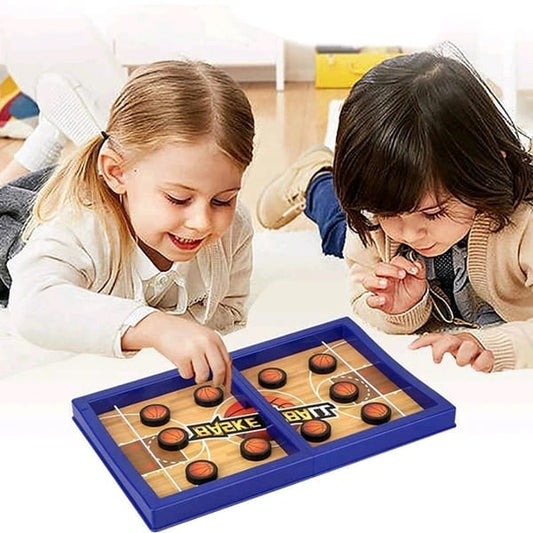 Fast Sling Basketball Puck Game Paced Table Desktop Battle Ice Hockey Game for Adults and Kids